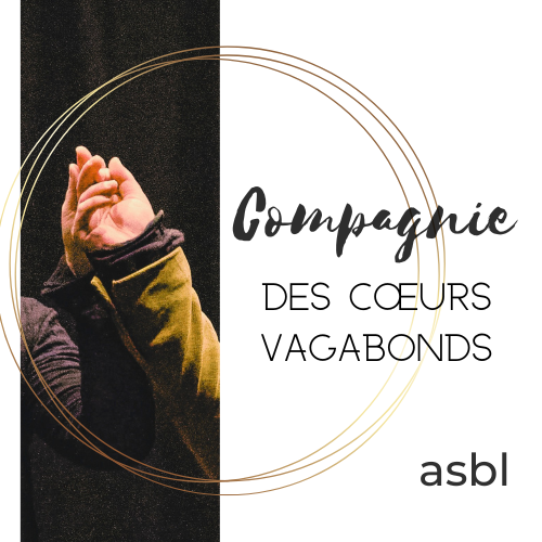 Logo de la Compagnie des c&oelig;urs vagabonds : deux mains jointes dans une s&eacute;rie de cerclces 