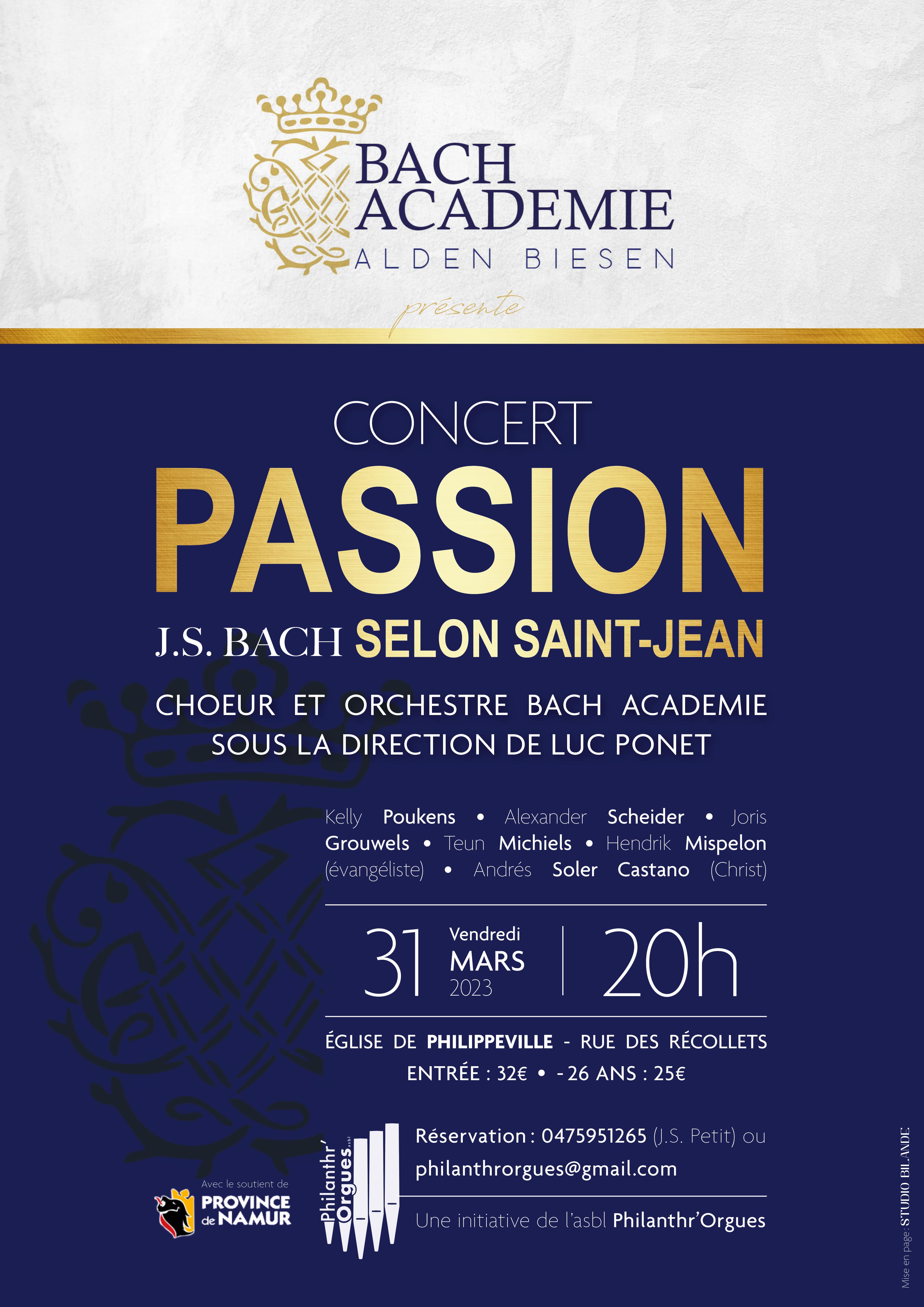 Affiche de la représentation de la Passion selon Saint Jean