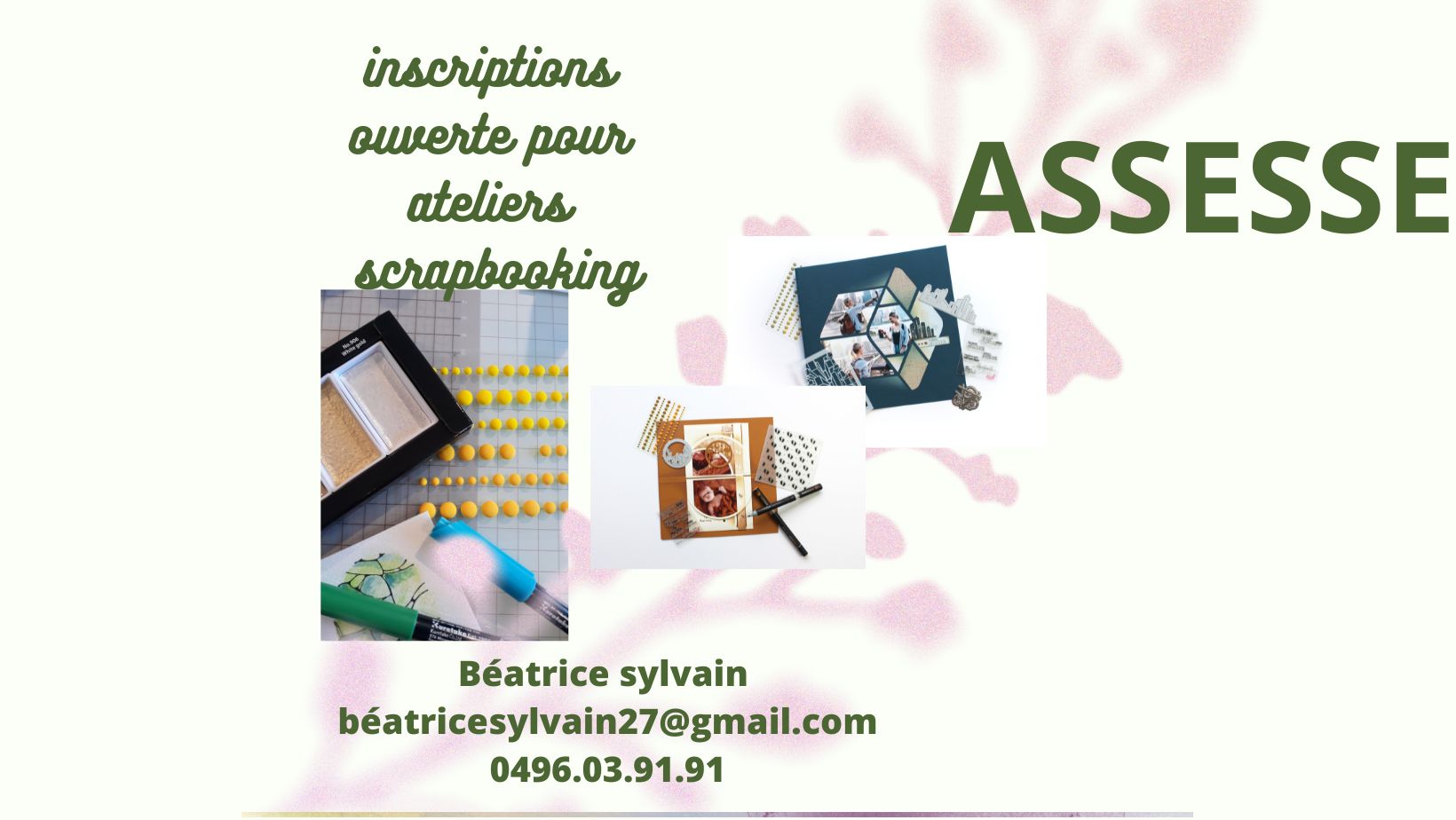 atelier de scrapbooking sur Assesse