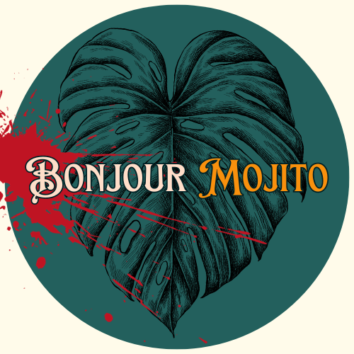 Bonjour Mojito - Feuille de monstera deliciosa et tache rouge