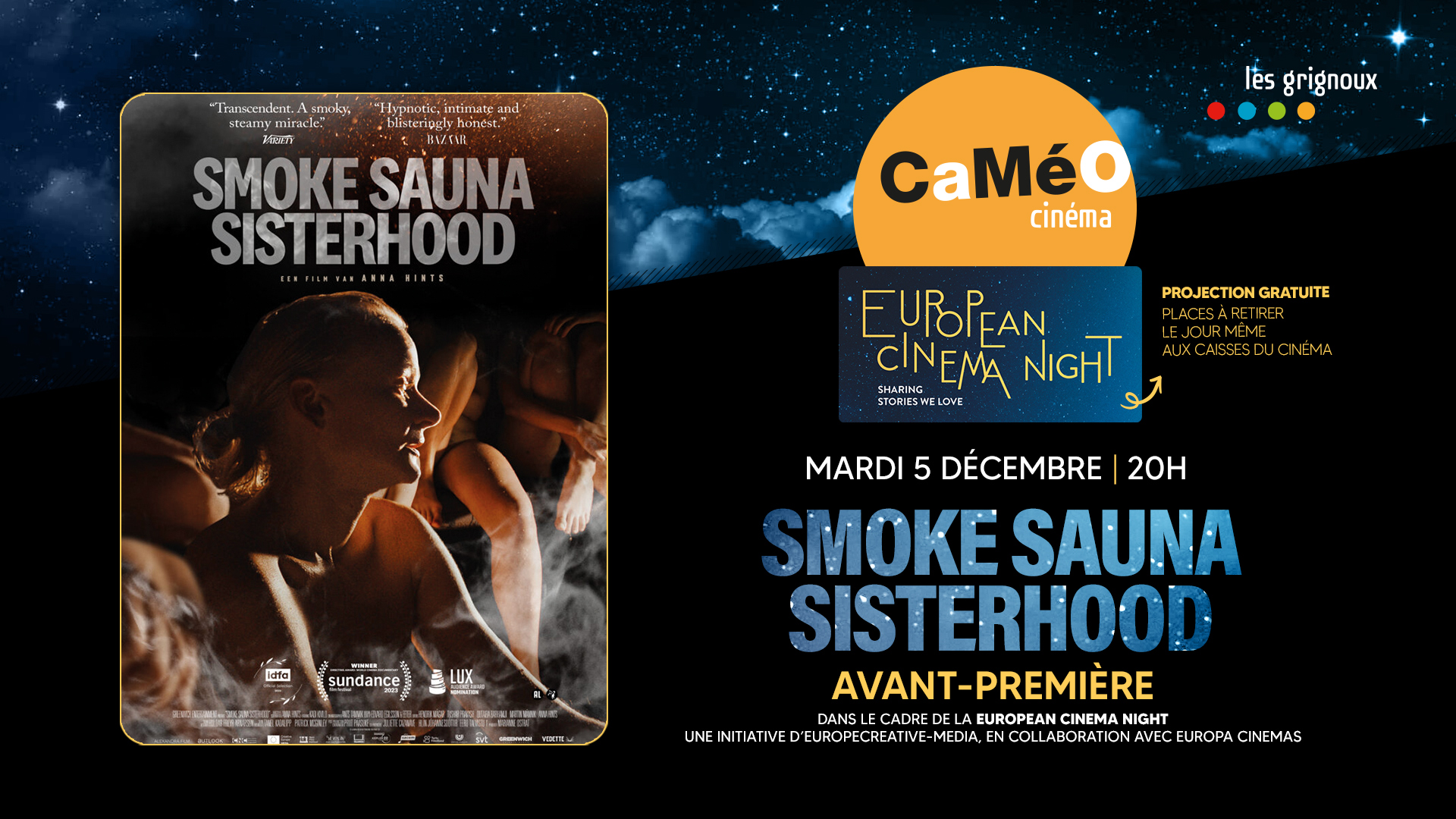 {projection gratuite} Avant-première de Smoke Sauna Sisterhood