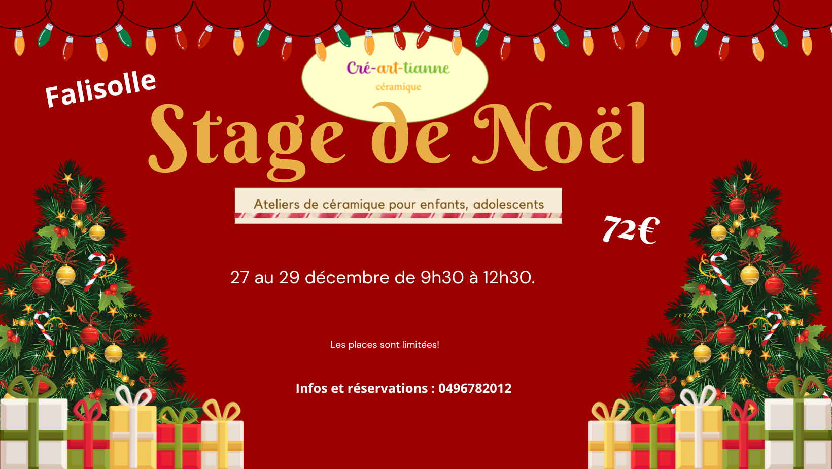 Cré-art-tianne Stage de céramique enfants 2023 à Falisolle