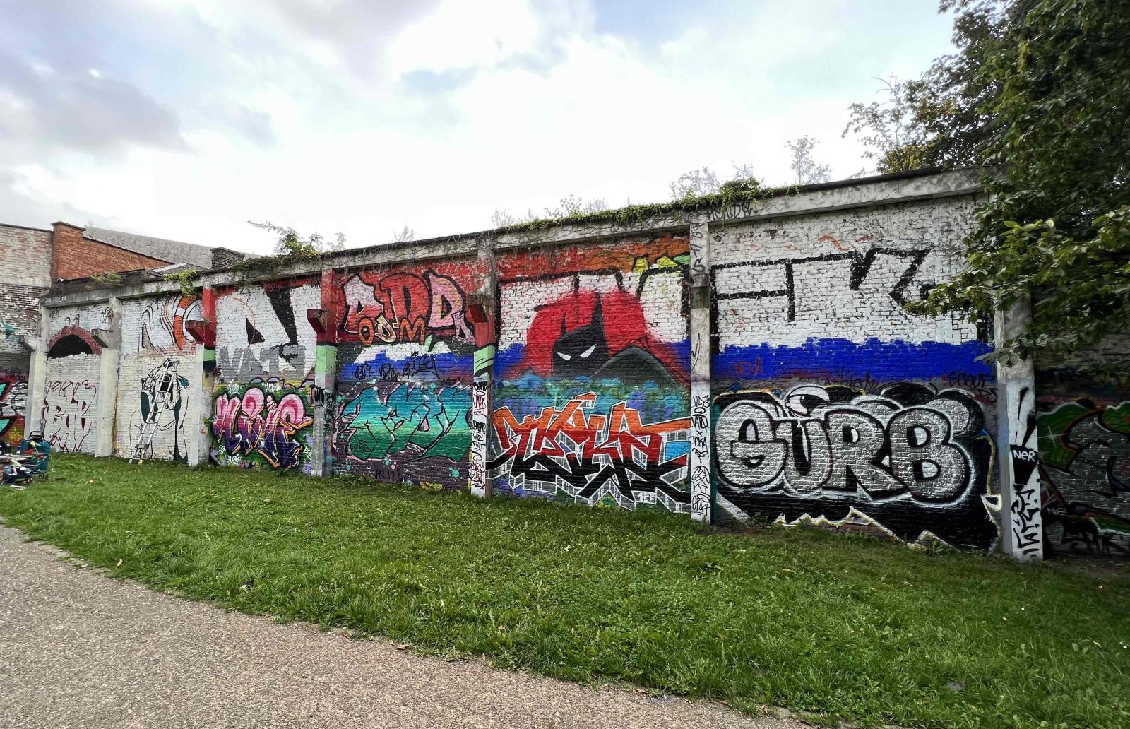 Le parc de Bomel, un des lieux préférés des graffeurs namurois