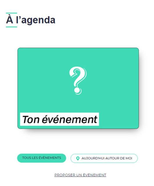 simulation de l'affichage de votre potentiel événementà l'agenda culturel