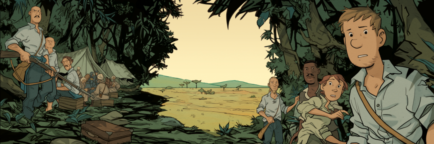 Une illustration de la BD "Corentin Tréguier au Congo"