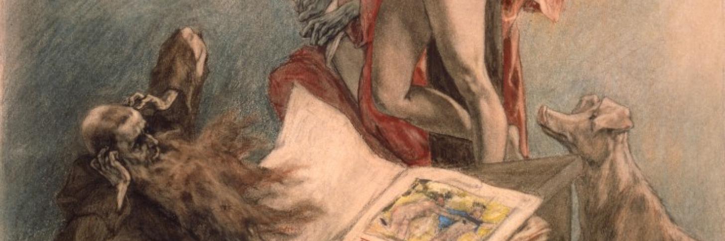 Félicien Rops, La Tentation de saint Antoine, 1878, crayon, pastels et gouache, 73,8 x 54,3 cm. Inv. S.V 84841 bis (11)
