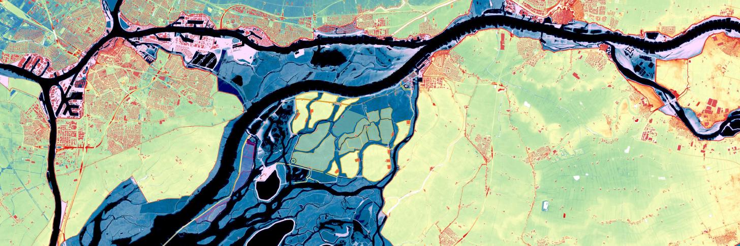 Photo aérienne du projet Ruimte voor de Rivier, Biesbosch, Pays-Bas © Frédéric Rossano