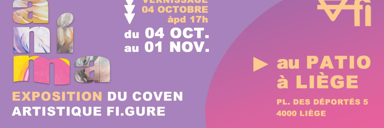 Bannière de l'exposition ANIMA du collectif artistique Fi.Gure Coven