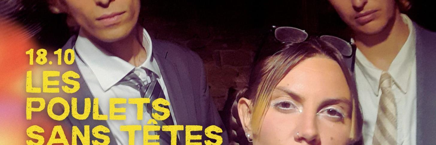 Les trois membres du groupe Poulets sans t&ecirc;tes