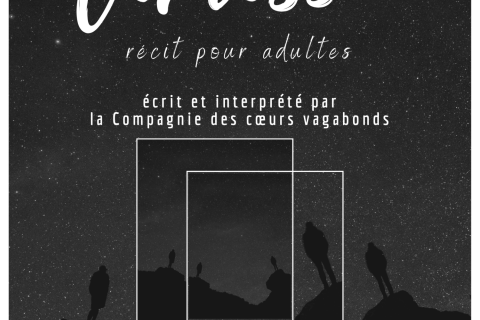 nuit &eacute;toil&eacute;e avec deux personnes dont l'ombre se r&eacute;p&egrave;te