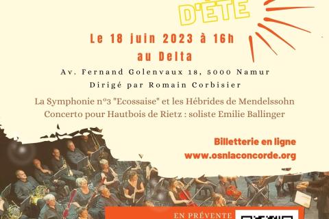 Affiche publicitaire du concert