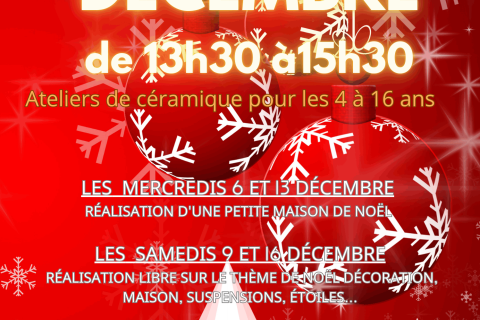 Ateliers de céramique enfants Falisolle Décembre 2023