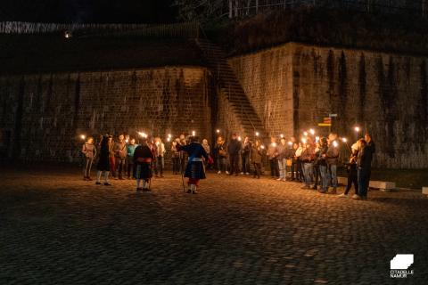 balade aux flambeaux Citadelle de Namur