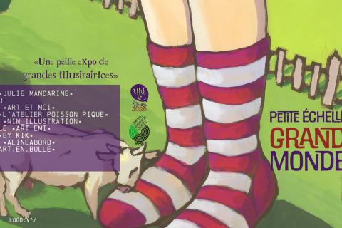 illustration pour l'exposition avec d&eacute;tails des illustrateur&middot;rices et dates
